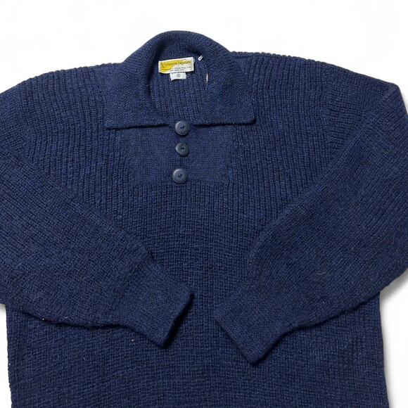 Artesanías Pachamama 100% Alpaca Wool Hand Knit Polo Sweater Jumper Medium - Picture 3 of 7